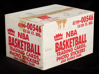 1986 Fleer basketball case