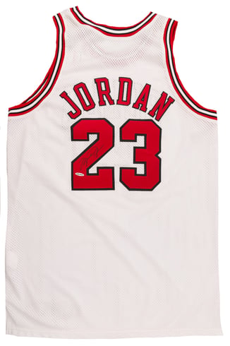 1997-1998 Michael Jordan Signed Chicago Bulls Game-Used Home Jersey