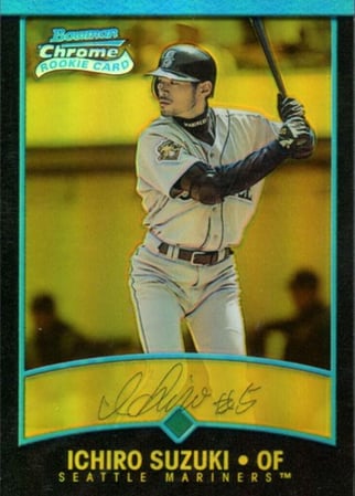 #351 Ichiro Japanese - Gold Refractor 2001 Bowman Chrome