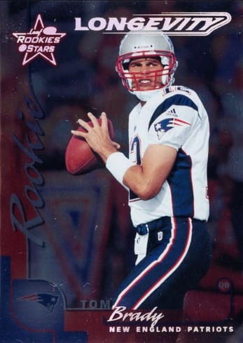 2000 Leaf Rookies and Stars Tom Brady rookie #134 Longevity