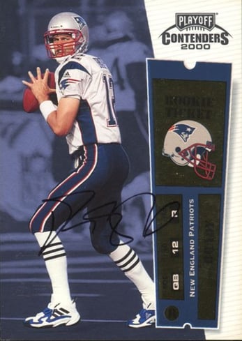 2000 Playoff Contenders Championship Tom Brady Ticket #144 Autograph