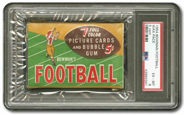 1954 Bowman Football 5 Cent Unopened Wax Pack PSA EX-MT